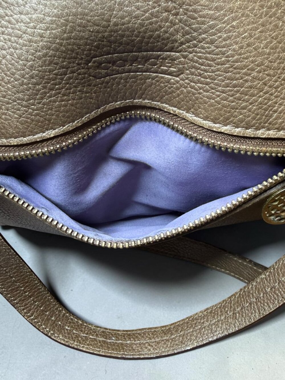Coach Alexandra Convertible Tote – Metallic Bronze Pebble Leather (2011) - Picture 7 of 15
